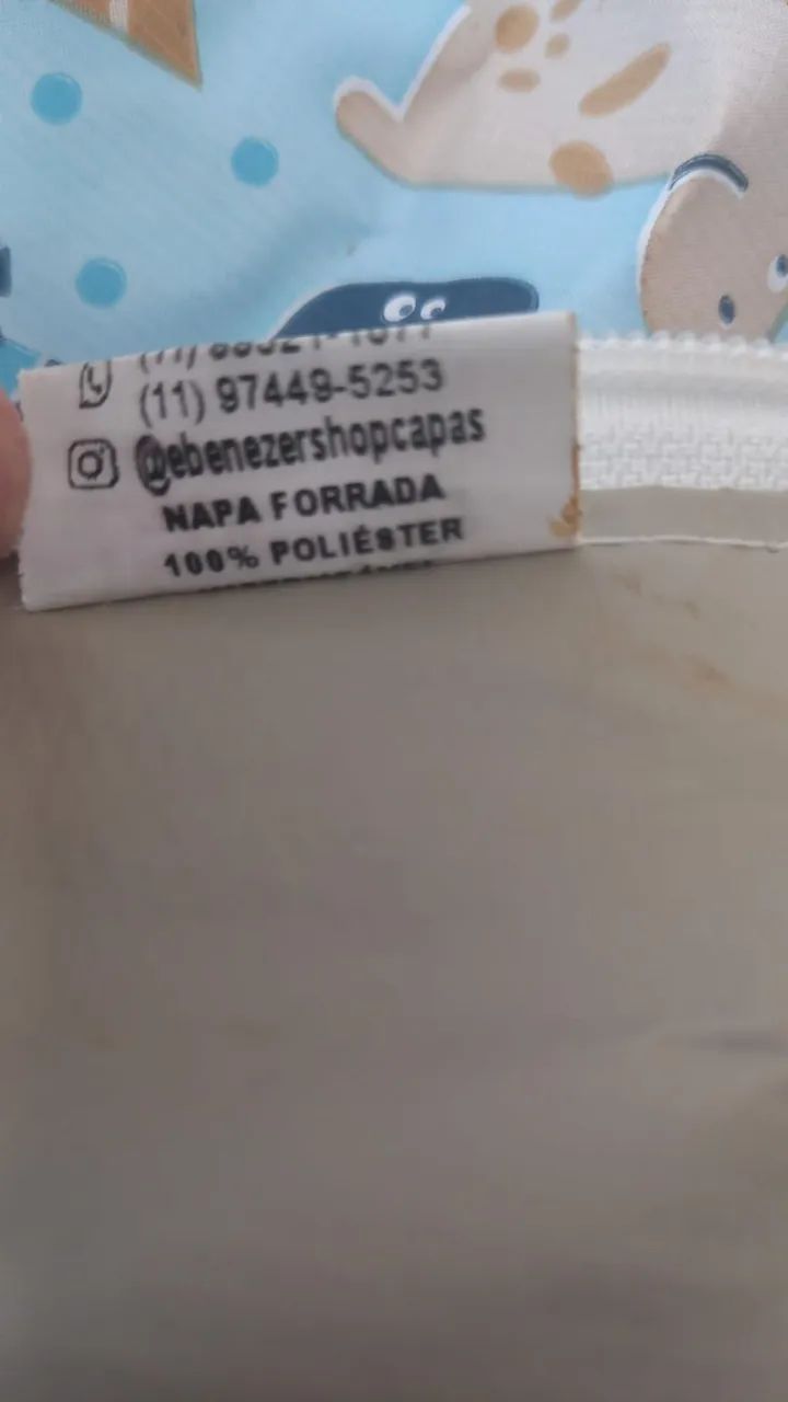 Capa de napa forrada infantil para colchão de solteiro 2 m comprimento x 1,10 m largura us - Foto 6