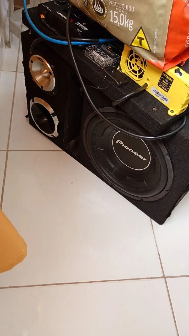 Caixa trio com fone pionner de 600w - Foto 2