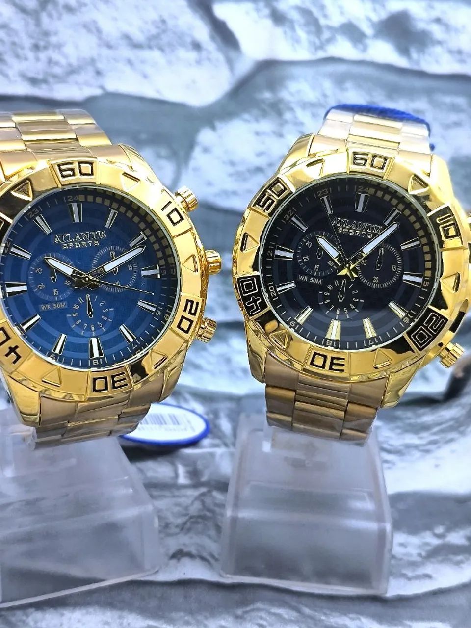 Relógio dourado luxo prova d'água oferta  - Foto 4