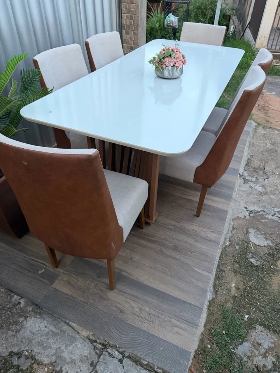 Conjunto de mesa de jantar 6  cadeiras - Foto 2