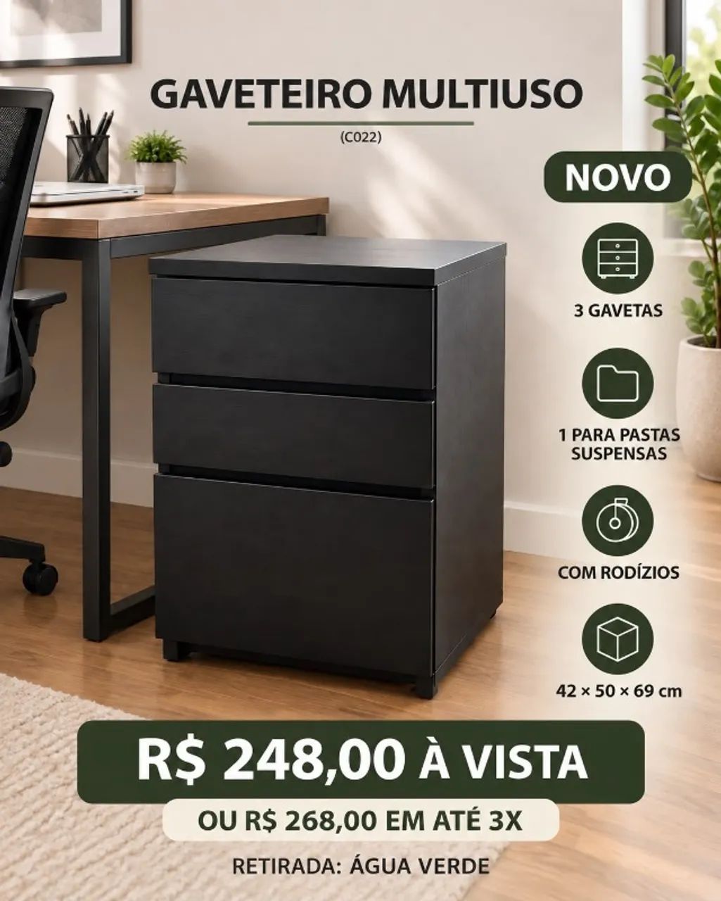 GAVETEIRO MULTIUSO - NOVO