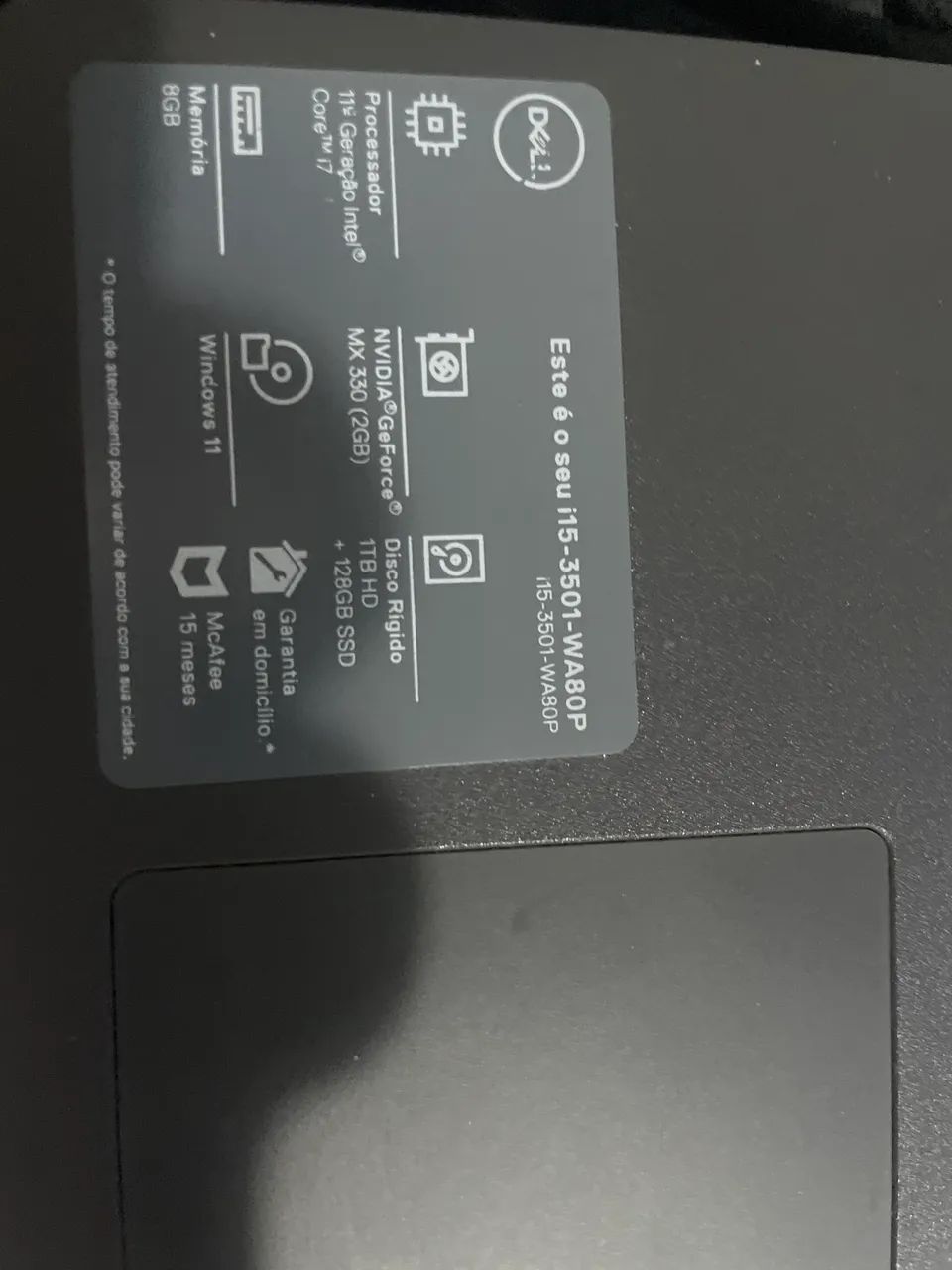 Notebook Dell i7 11th 16 GB RAM com placa de vídeo nvdia  - Foto 3