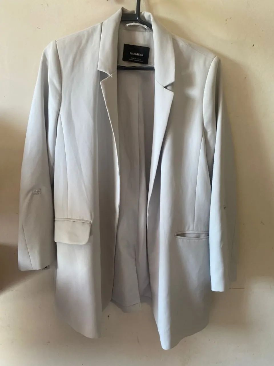 Blazer cinza claro PULL&BEAR