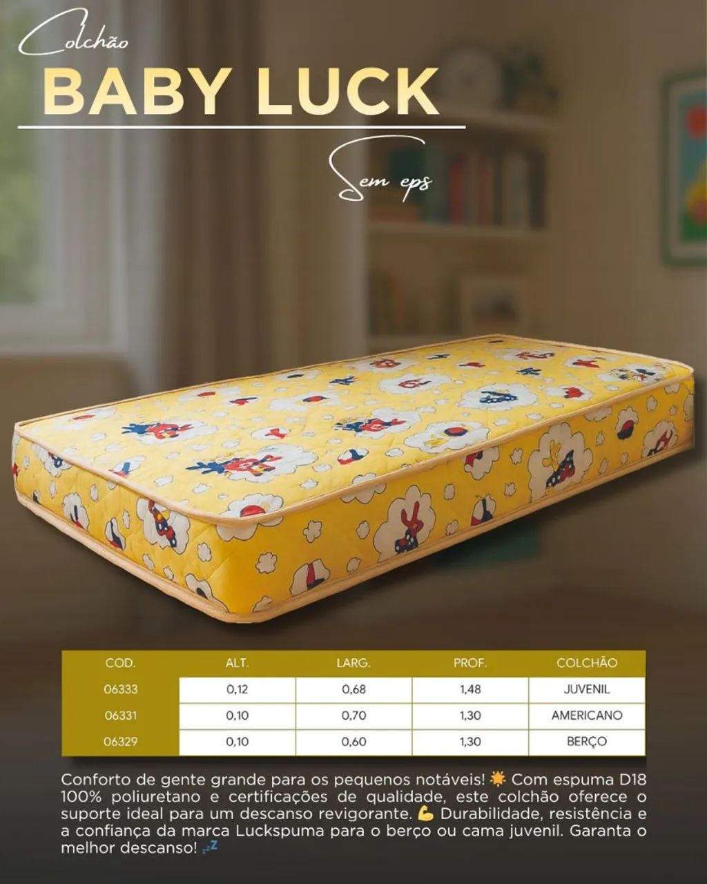 Colchão infantil frete grátis 