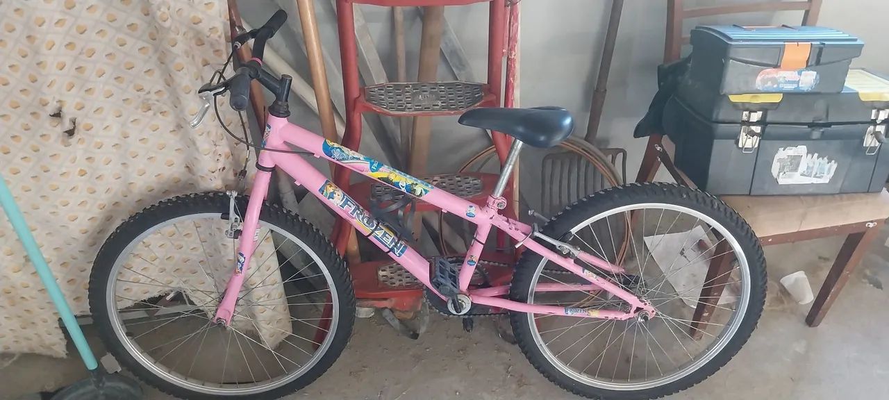 Bicicleta rosa aro 26