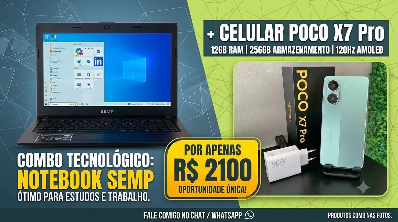 Notebook + celular 