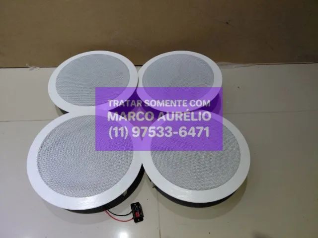 4x Arandelas de Som 30W 6,5 Polegadas Brancas - R$ 100 - Foto 3