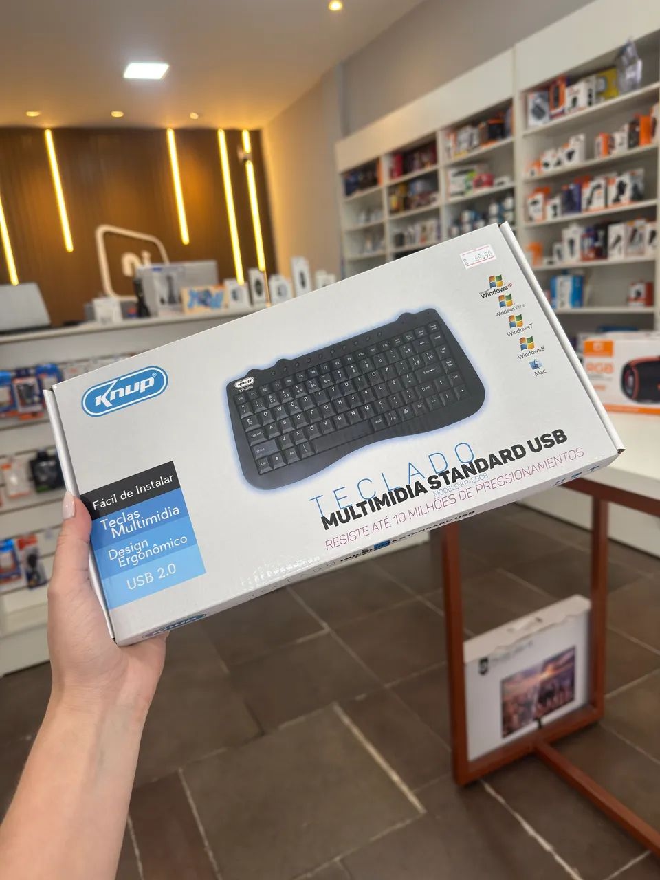 Teclado Multimídia Ergonômico Knup 