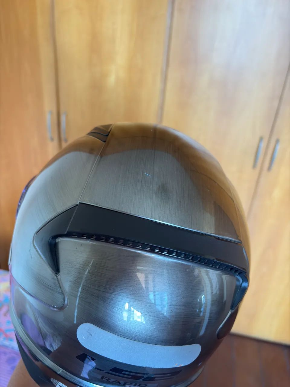 Capacete LS 2 cinza grafite  - Foto 4