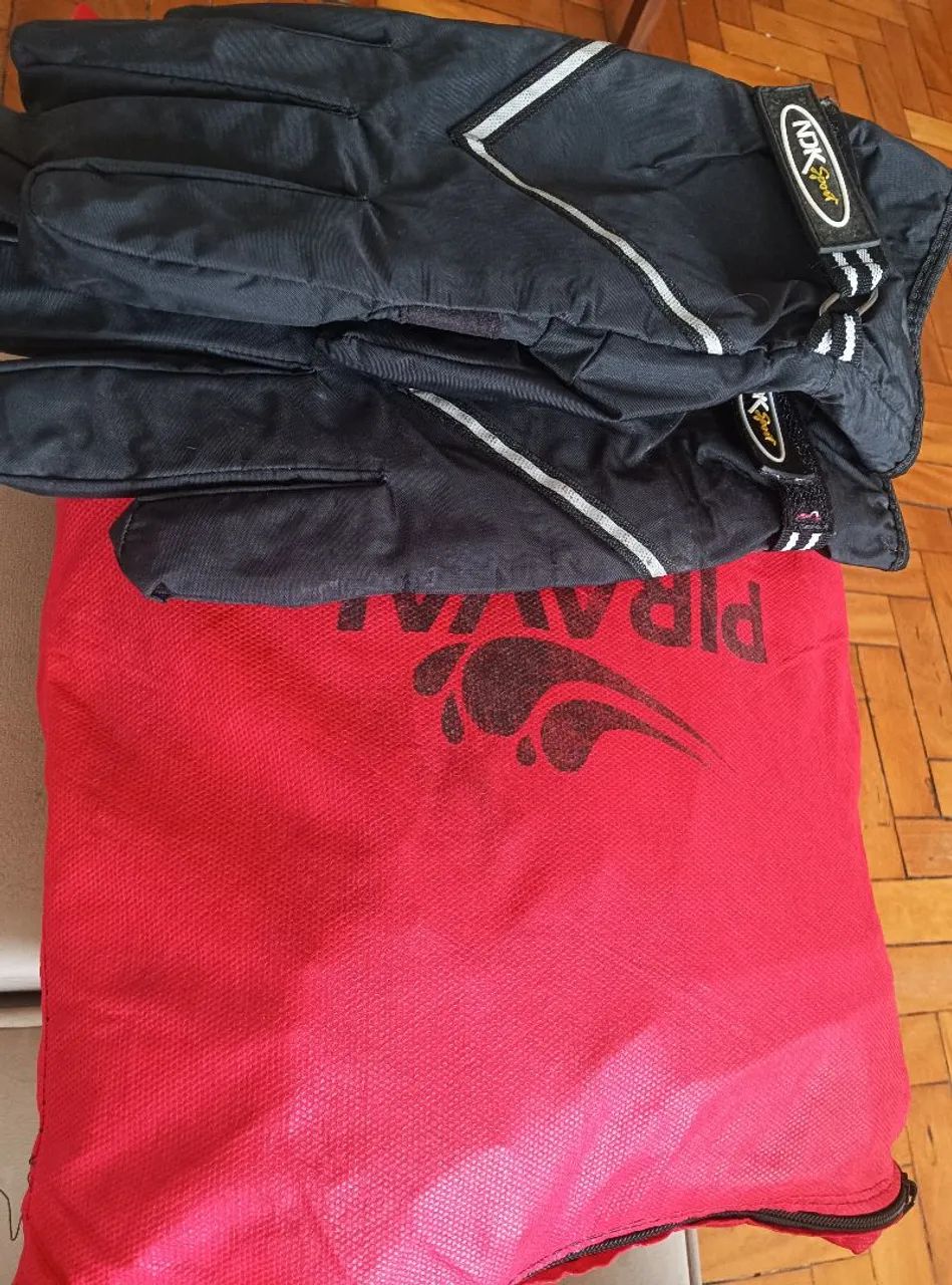 Kit roupa e luva impermeável para motociclista 