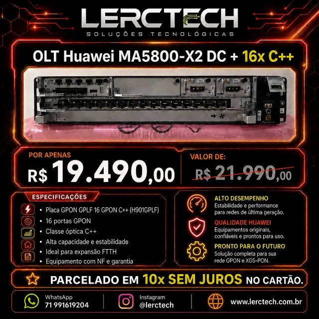OLT Huawei MA5800-X2 - 16x GPON C+ / C++ - Foto 2