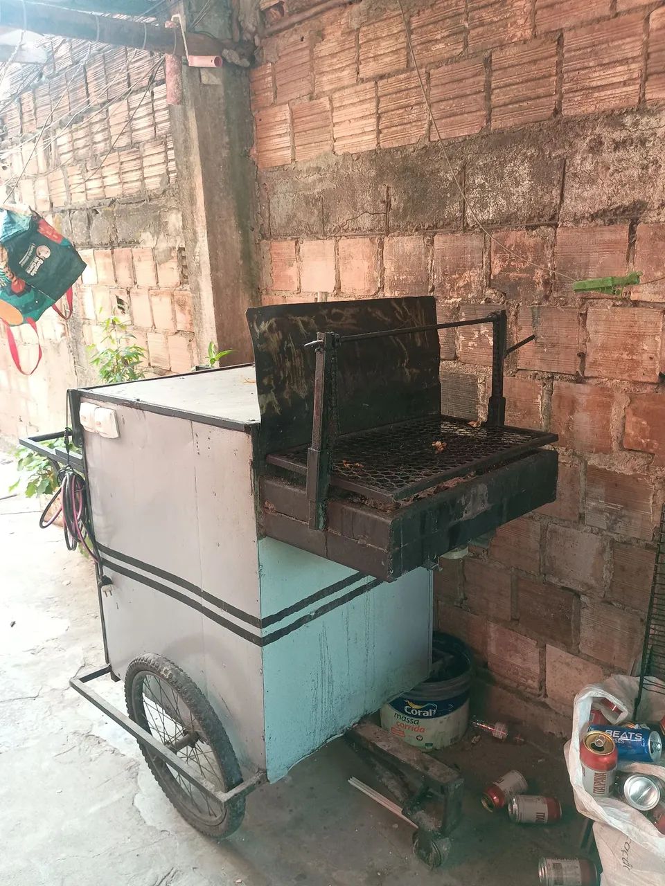Carrinho para vender churrasco 