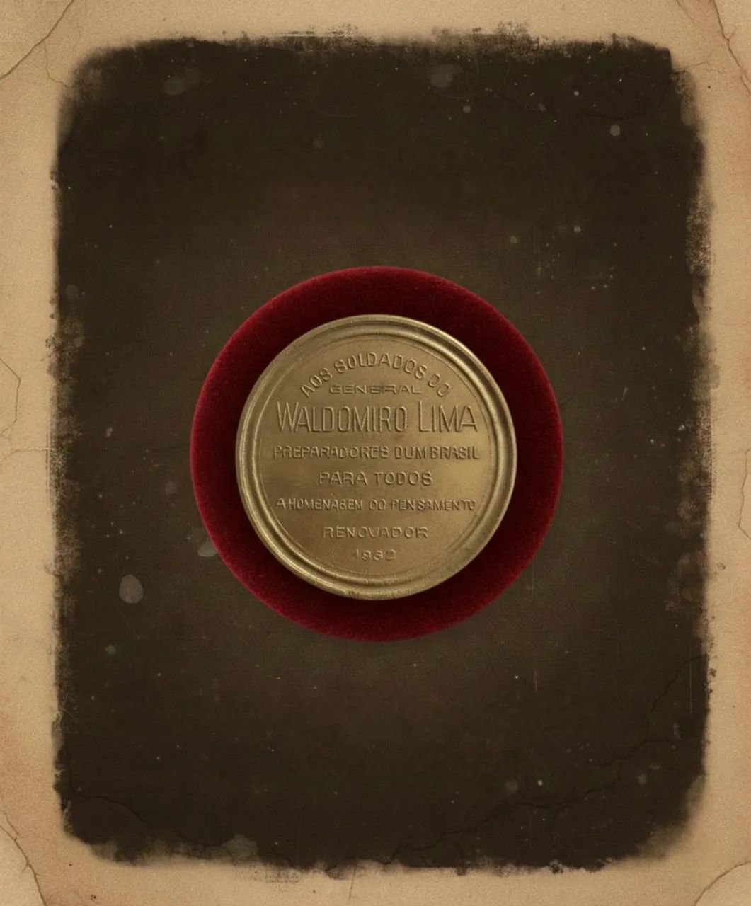 Rara Medalha General Waldomiro Lima 1932 (bronze Maciço) - Foto 4