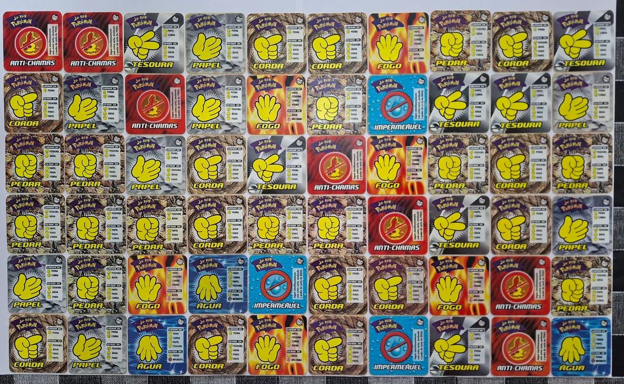 Coleção completa tazos Jokenpokemon 