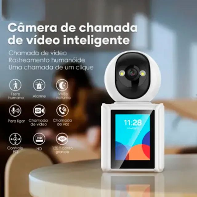 Câmera Wi-Fi Inteligente - Monitore Idosos e Crianças com Vídeo Chamada em Tempo Real! - Foto 5