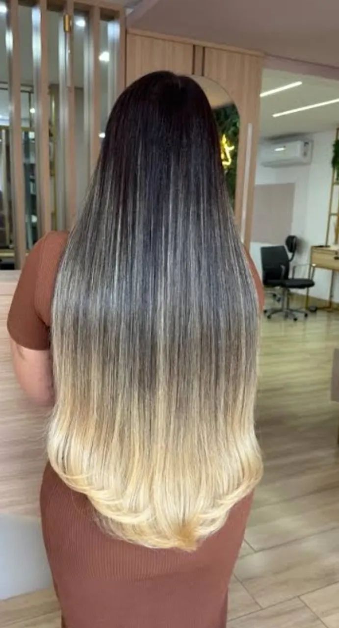 Cabelo semi humano 80cm! Lindissimo