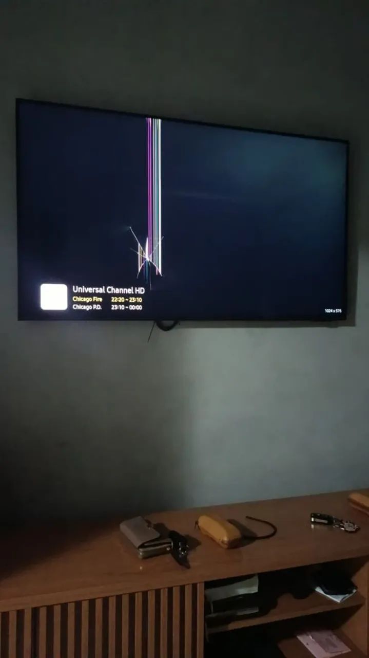 TV quebrada Samsung 55 polegadas 