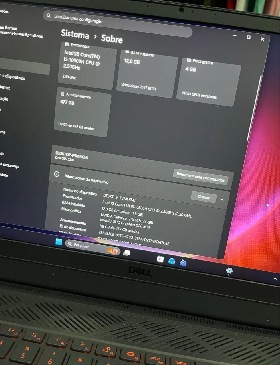 NOTEBOOK GAMER DELL  G15  - Foto 5
