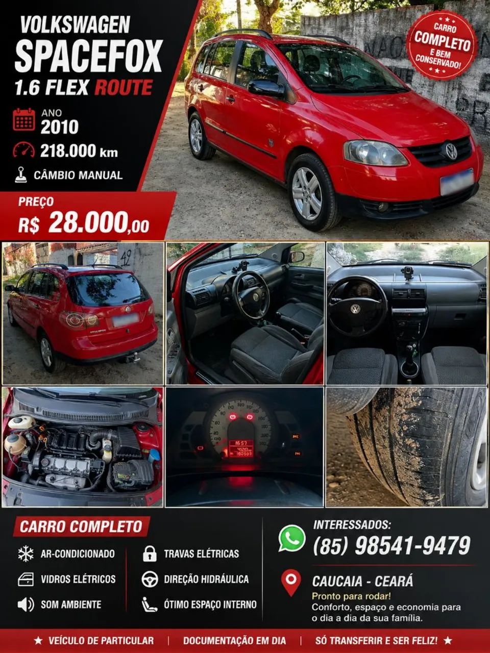 Volkswagen Spacefox SPACEFOX Route 1.6 Mi T.Flex 5p 2010