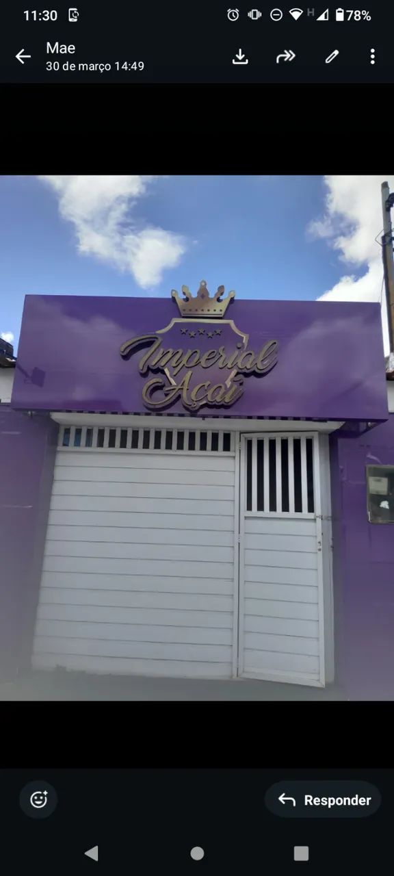 Faixada para açaí 