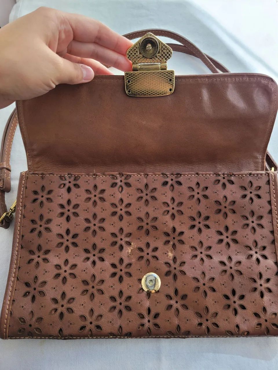 bolsa clutch arezzo marrom - Foto 3