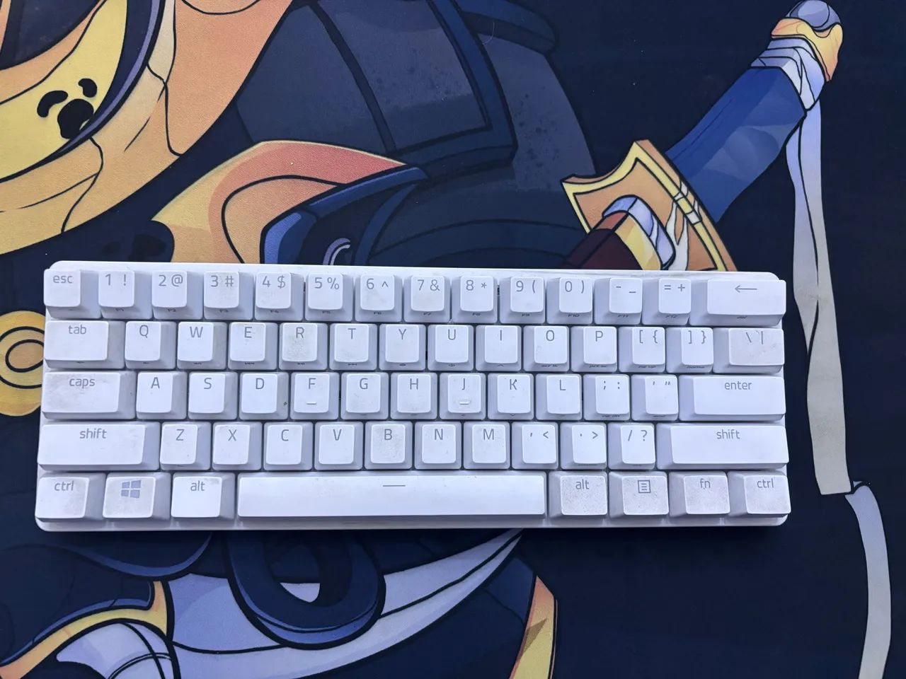 teclado razer huntsman mini 60% branco switch red