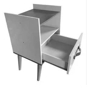 Mesa Cabeceira Par Kratos Retro 1 Gaveta - (Oferta)! - Foto 5