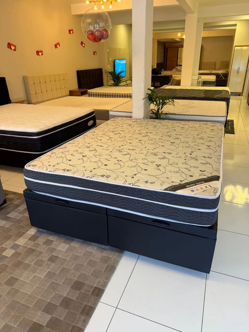 Cama box Queen COM BAÚ E COLCHÃO ORTOVOM - Entrego.  - Foto 2