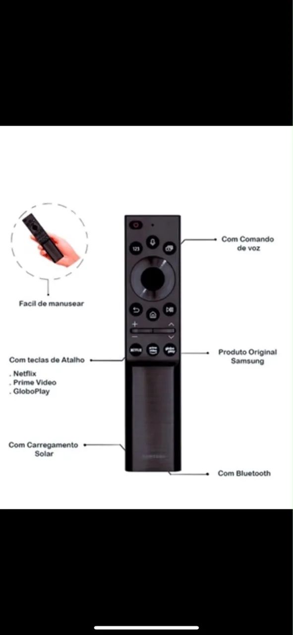 Controle Samsung original com carregamento solar - Foto 3