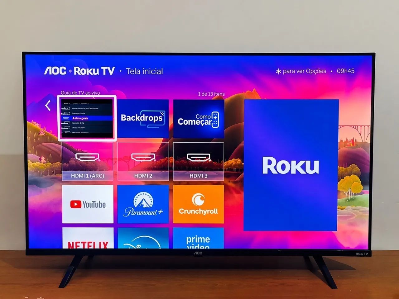 Smart tv Aoc roku 43 polegadas impecável  - Foto 3