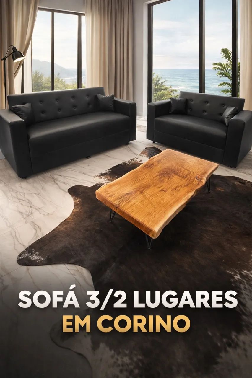 PROMOÇÃO!! Conjunto 3 e 2 lugares em Corino DIRETO DE FÁBRICA 