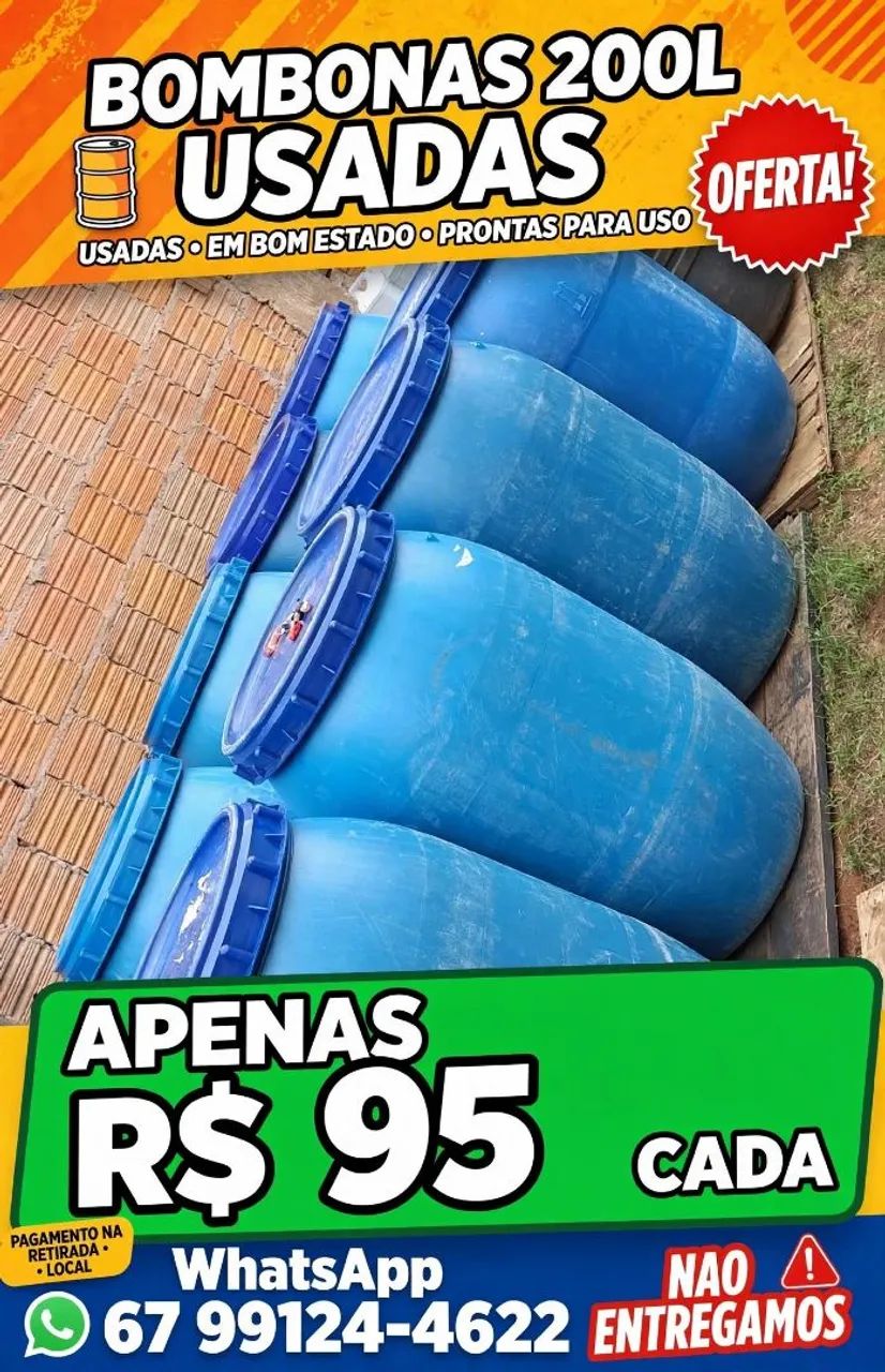 BOMBONAS 200L USADAS 