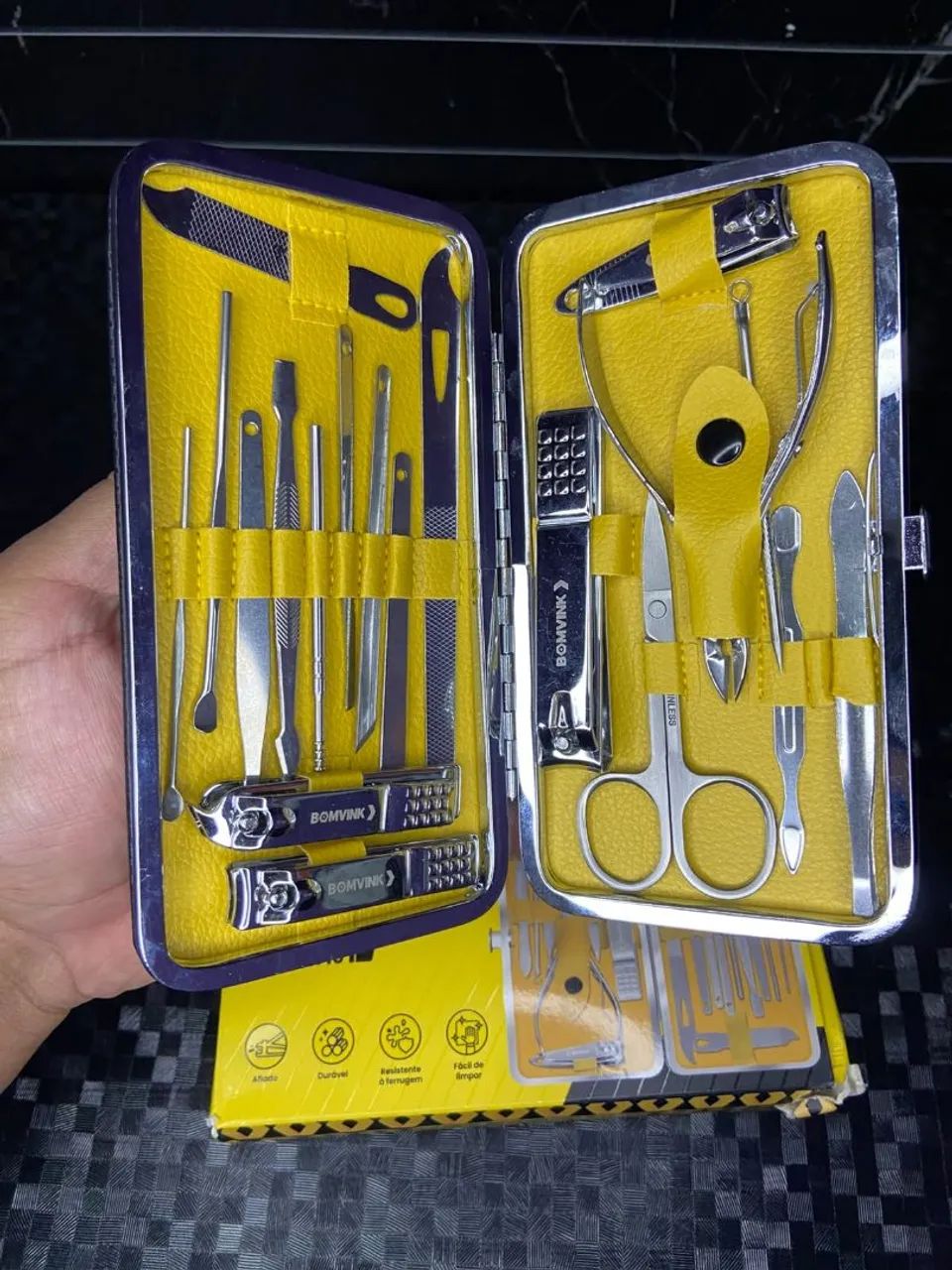 Kit Manicure e Pedicure 19 Peças BOM-3710 - Foto 3