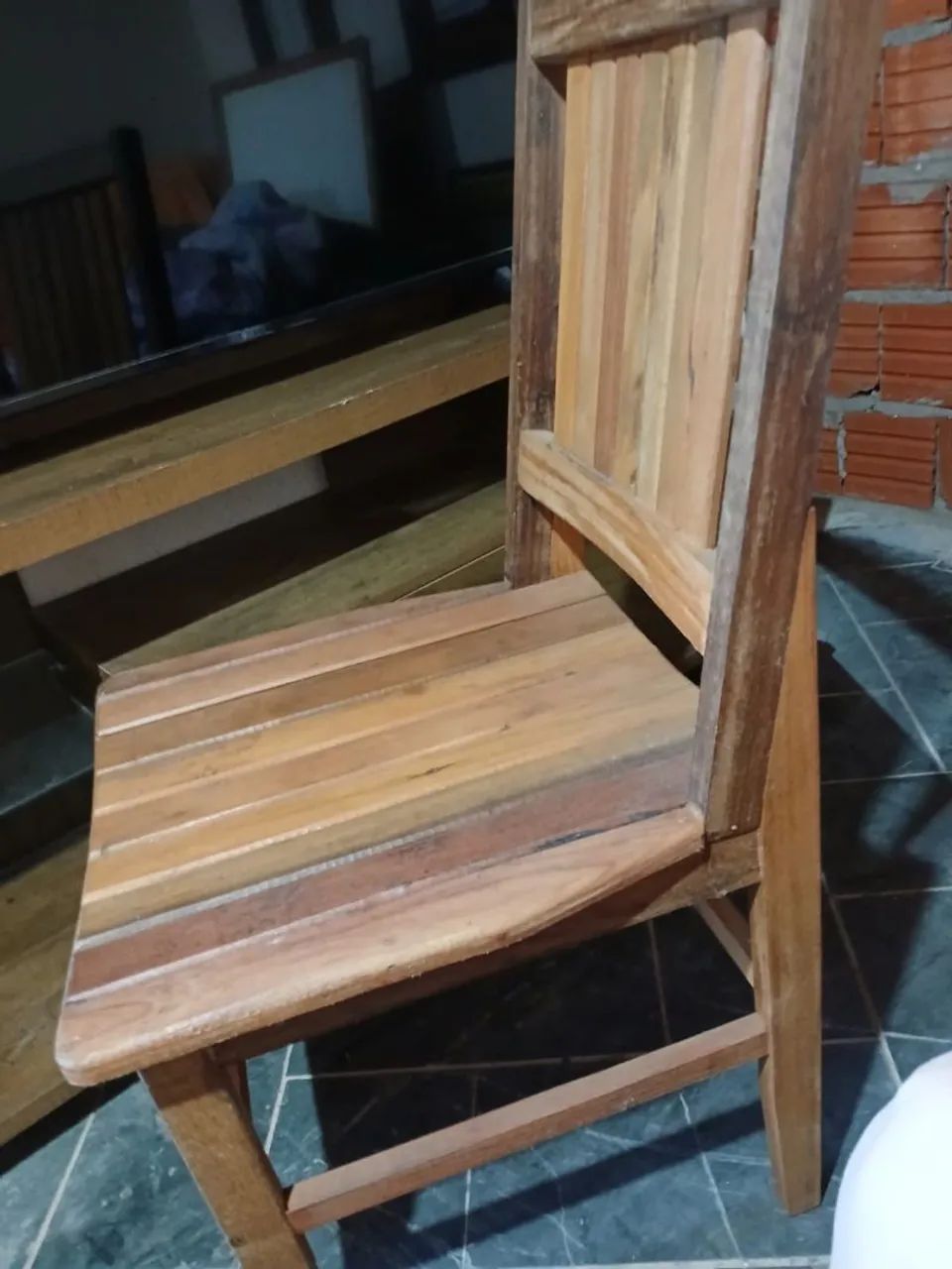 RACK E PAINEL TV MADEIRA MACIÇA  - Foto 3