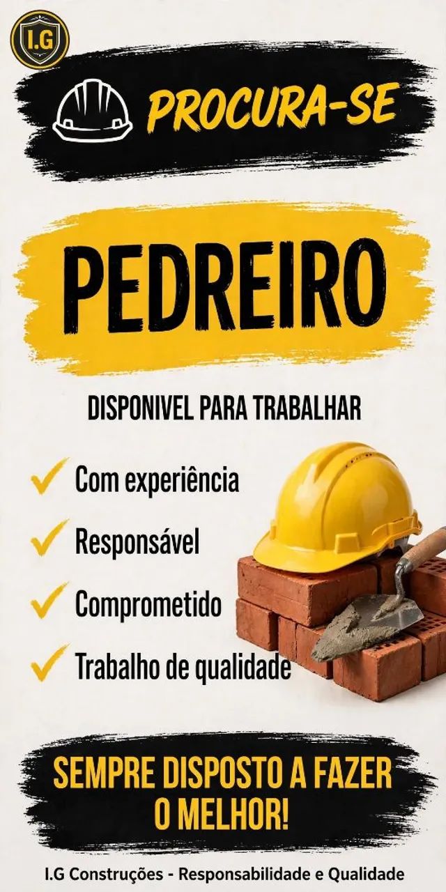Procura se pedreiro 