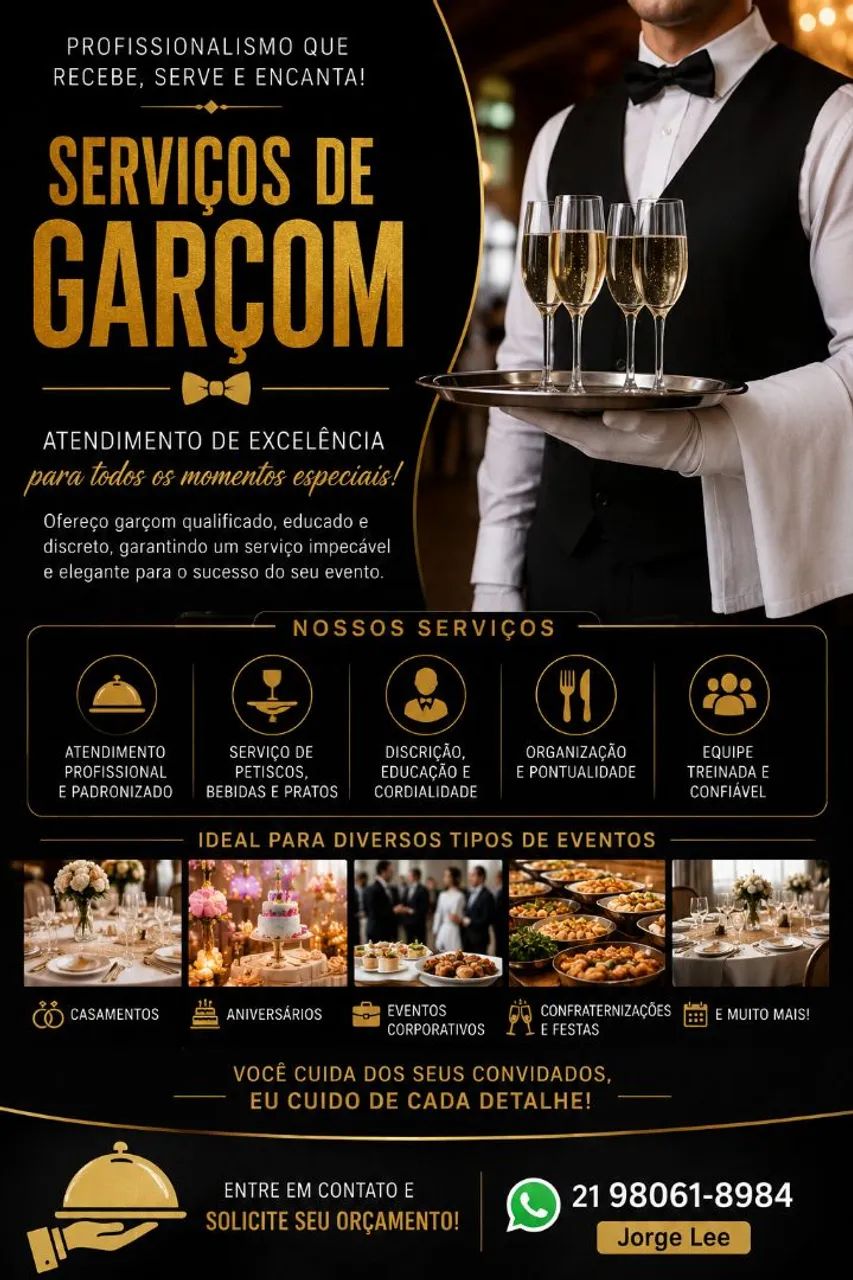 GARÇOM P/ SEU EVENTO 