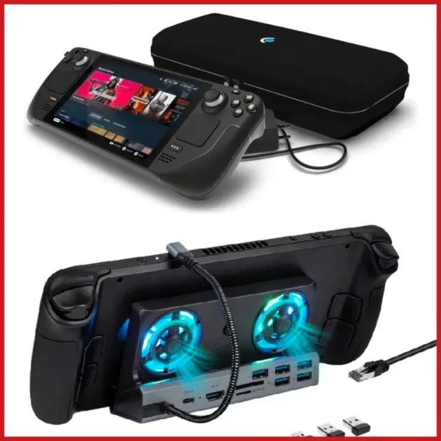 Valve Steam Deck Oled 1tb Cor Preto + Estação De Encaixe 13 Em 1