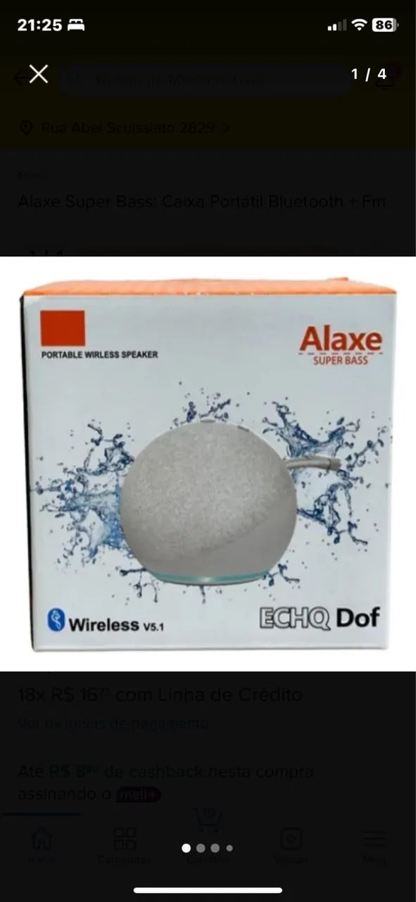 Caixa Bluetooth super Bass (Alaxe)  - Foto 4