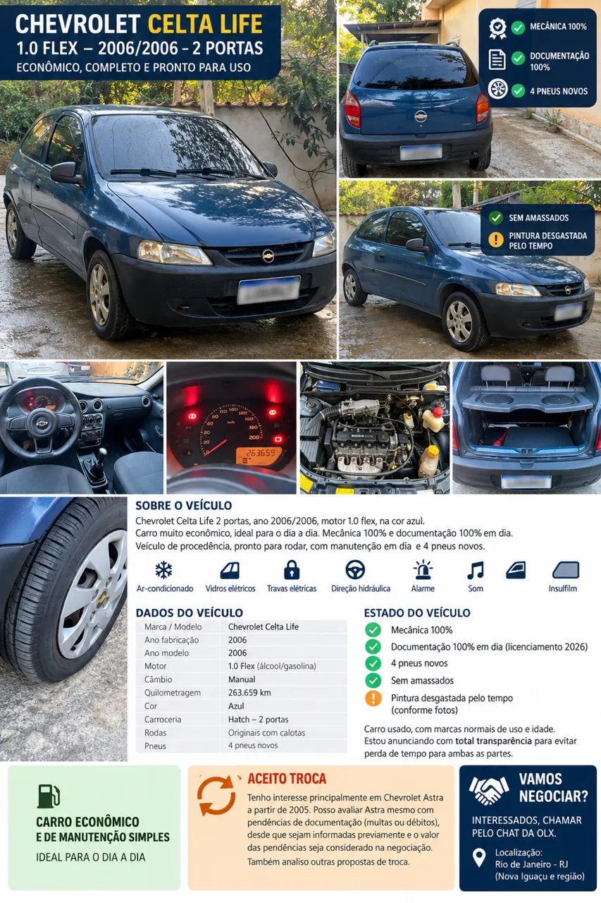 Chevrolet Celta Celta Life 1.0 MPFI VHC 8V 3p 2006