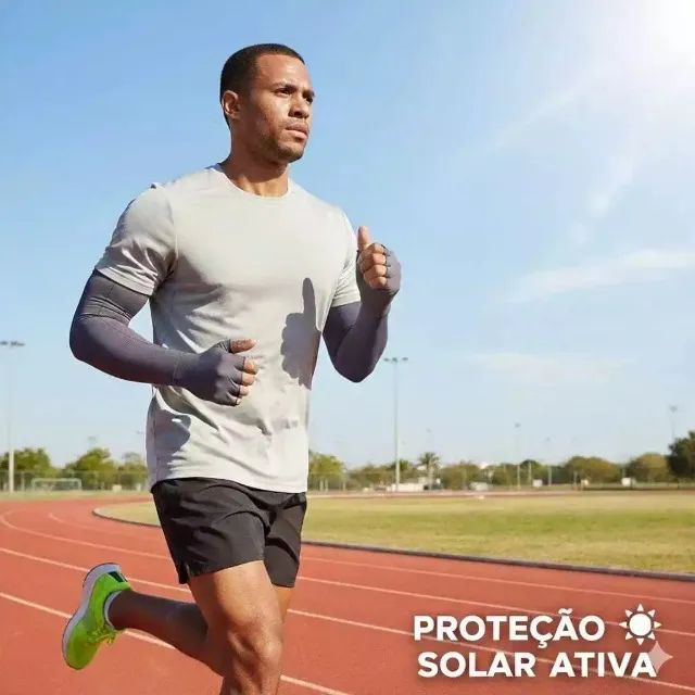 2 Pares Manguito Manga de Proteção Solar UVC - UVB - UVA Para Braços - Foto 4