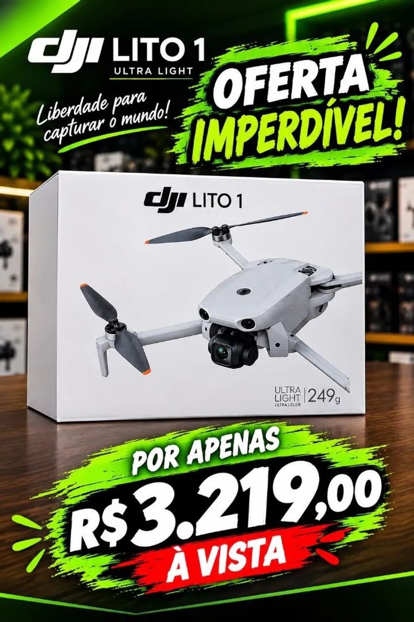 Drone DJI Lito 1 (Novo/Lacrado) Em até 18X 