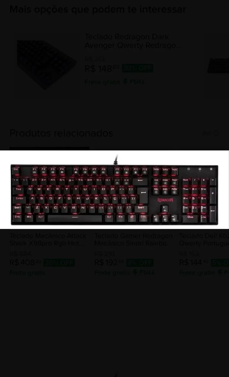 Teclado mecânico novo - Redragon - Foto 4