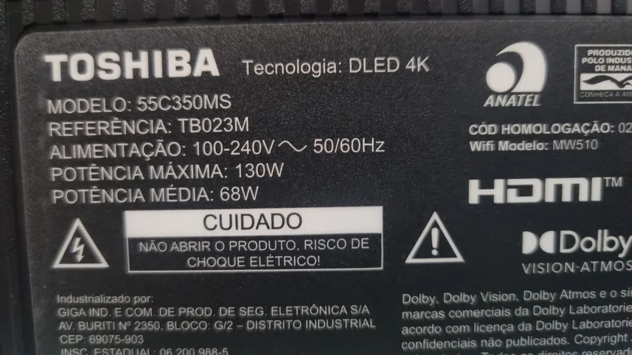 Smart TV Toshiba 4k QLED 55polegadas Apenas 3 meses de uso<br>Com Garantia ?<br> - Foto 3