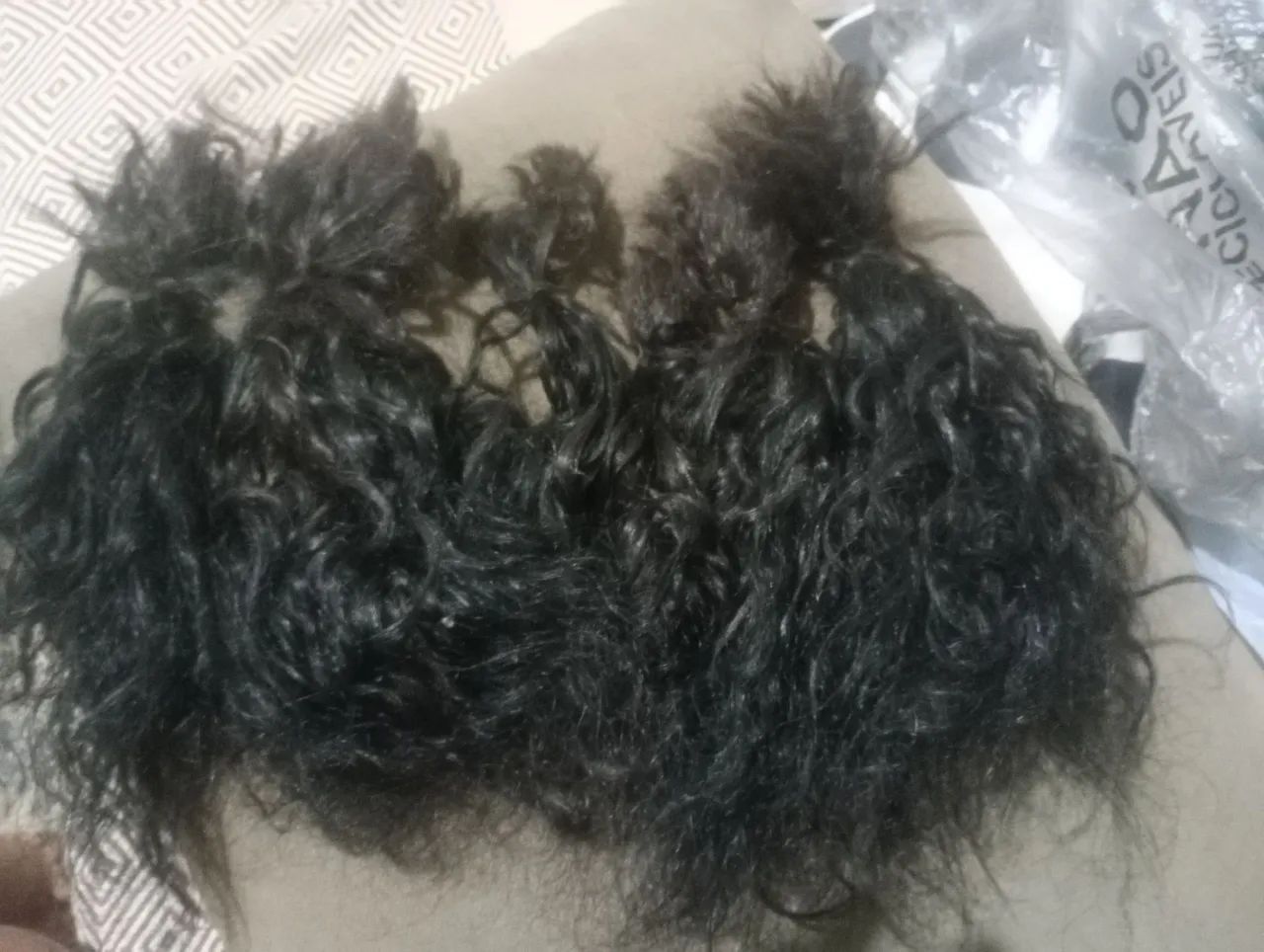 Cabelo brasileiro cacheado 35cm
