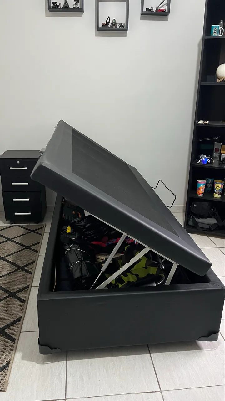 Cama Box Solteiro com baú 
