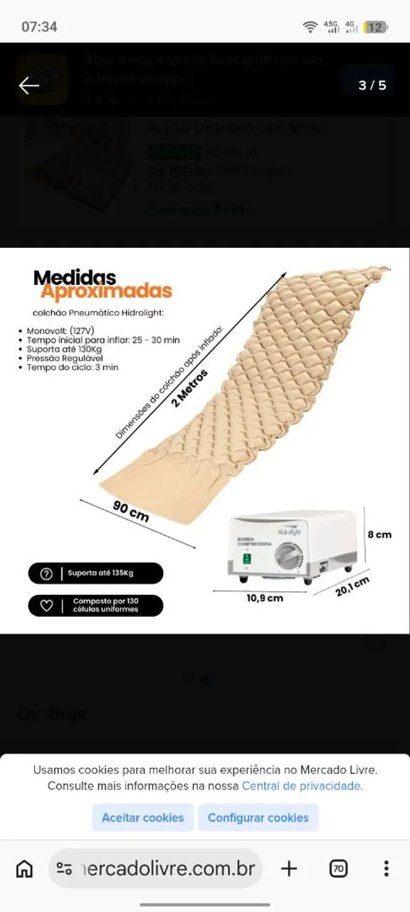 Colchão pneumático 