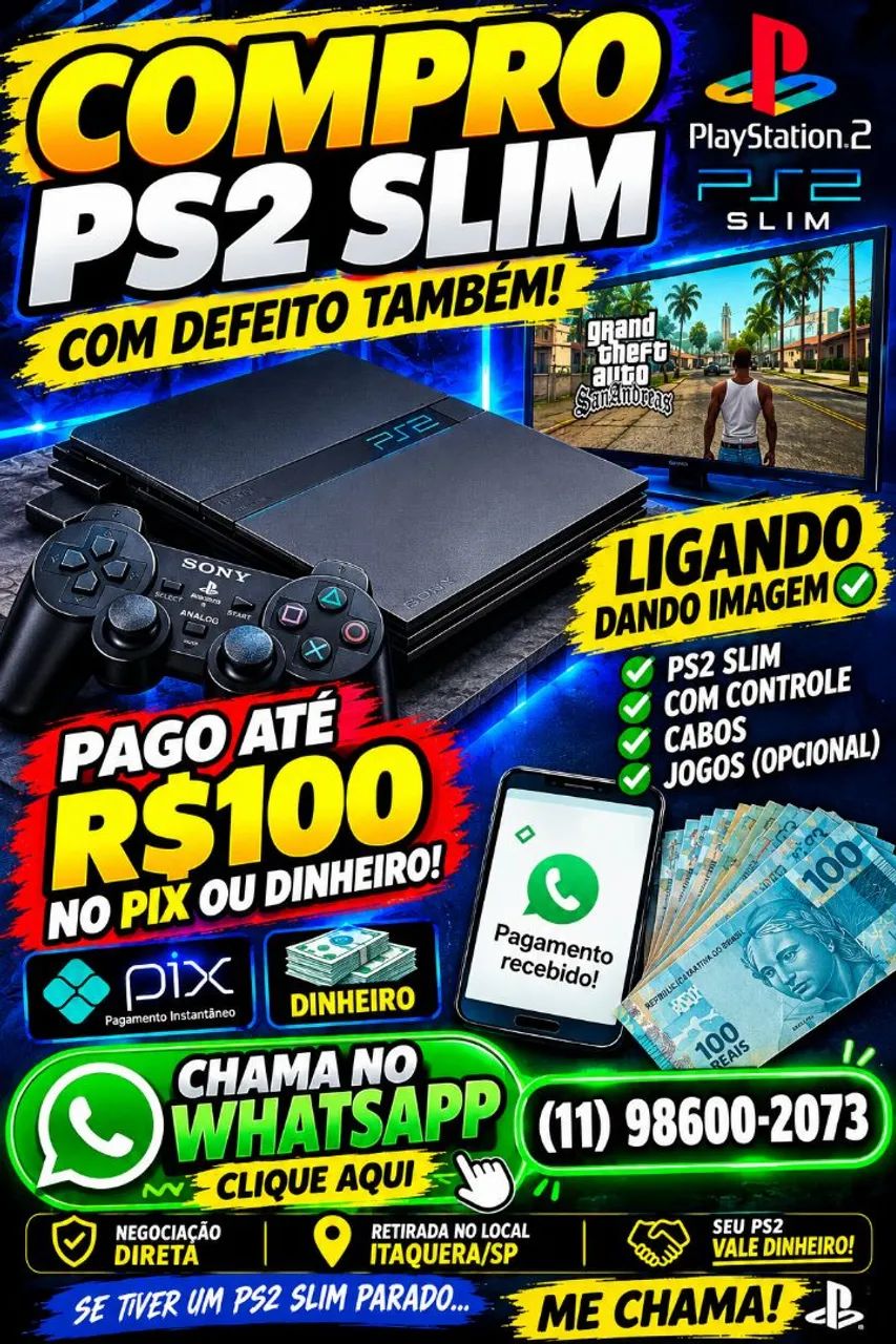 Play 2 com defeito slim