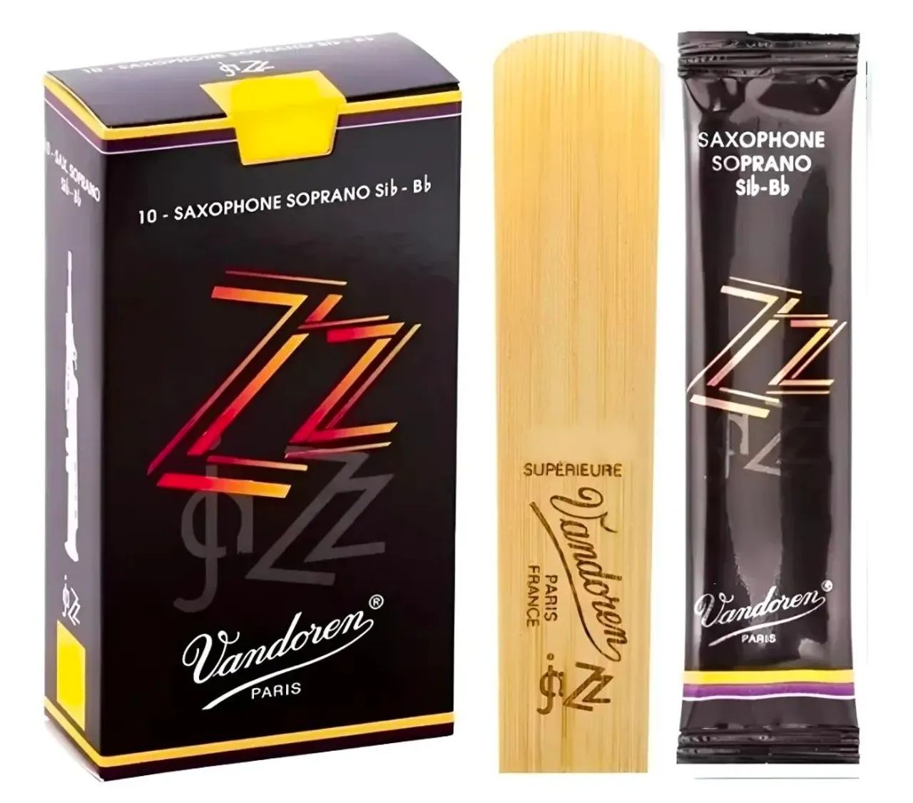 Palheta Sax Soprano Vandoren Jazz Zz N° 4 - Caixa (10