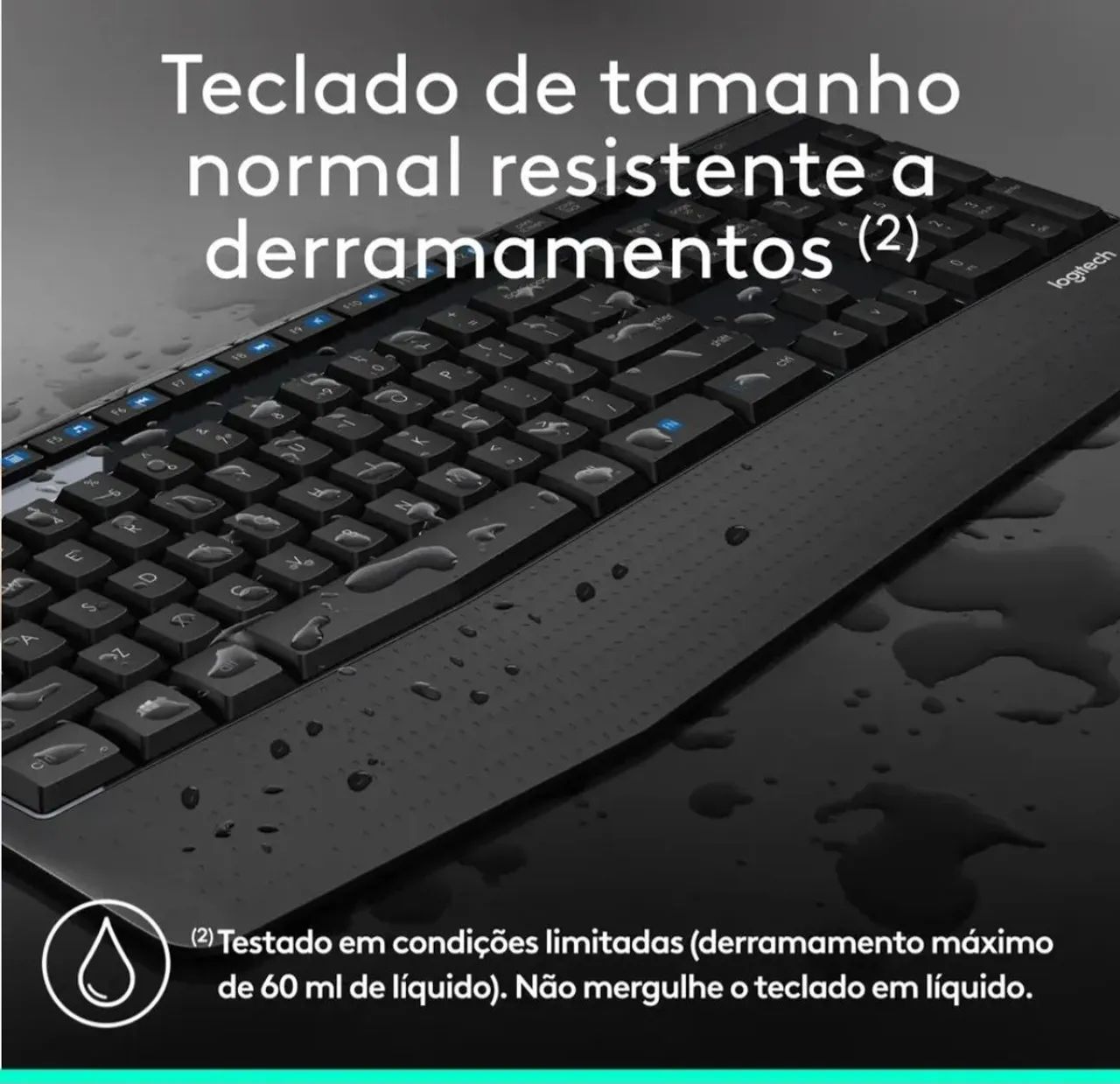 Combo Mouse e Teclado Sem Fio Logitech MK345 - Foto 5