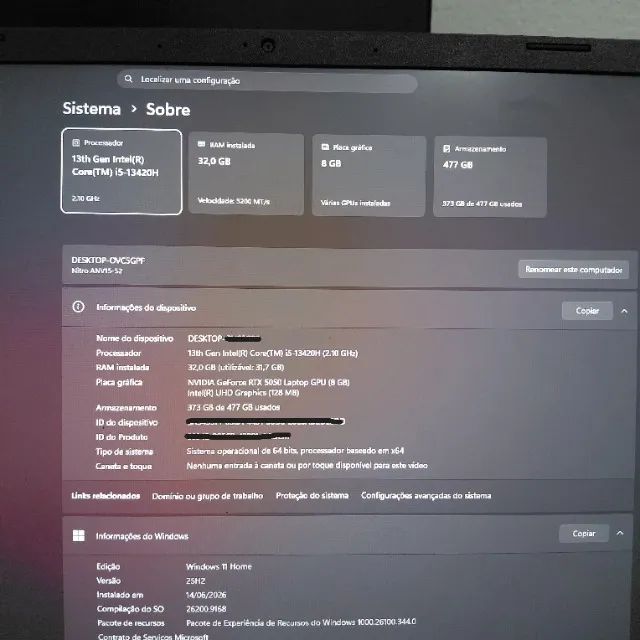 ACER NITRO V15 RTX 5050 32GB RAM - Foto 2